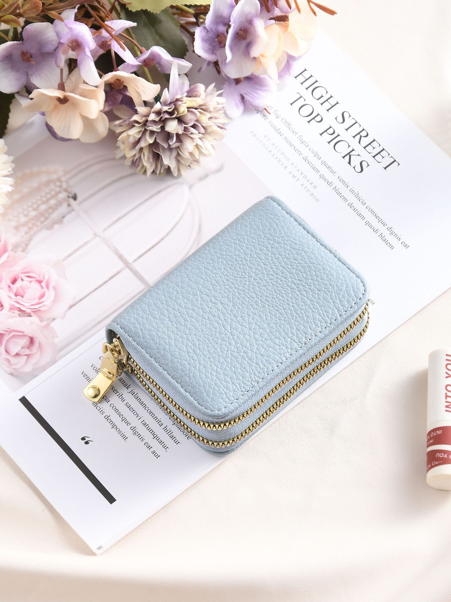 Women's Litchi Pattern Organ Style Simple Layer Card Holder