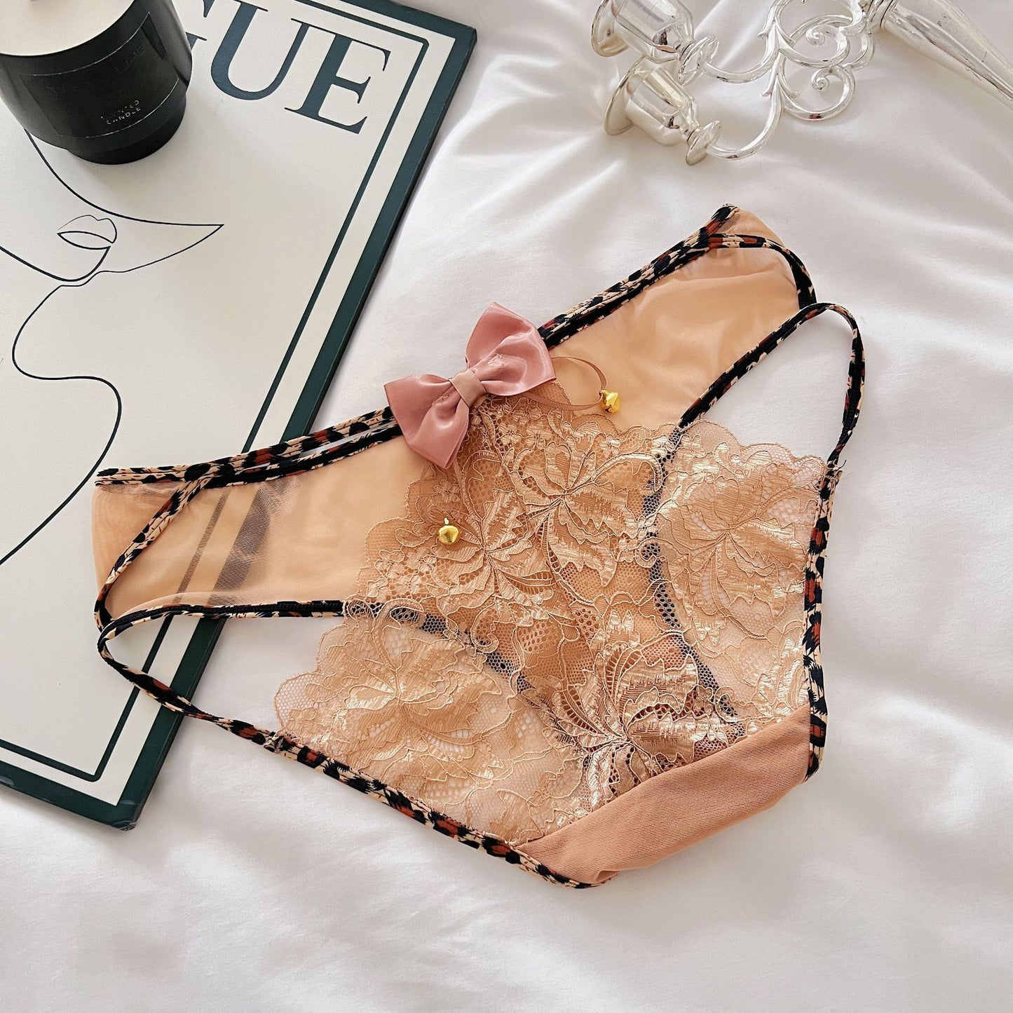 Women's Ring Leopard Print Abstinence Series Underwear Panties