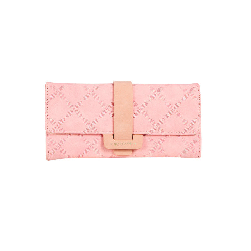 Women's Long Embossed Simple Multi Clutch Ladies Wallet