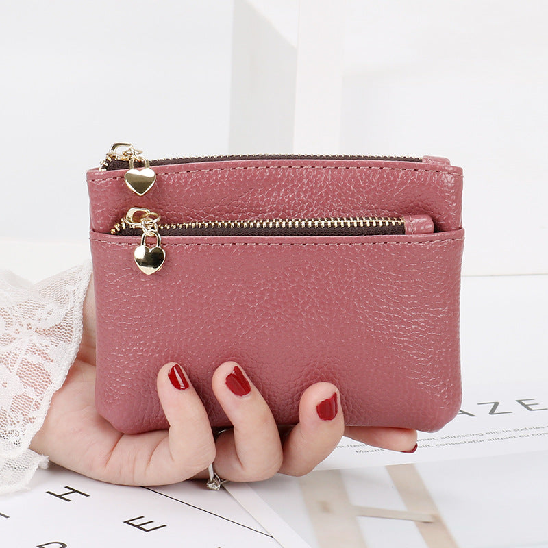 Women's Leather Tactile Feel Short Soft Driving Coin Purses