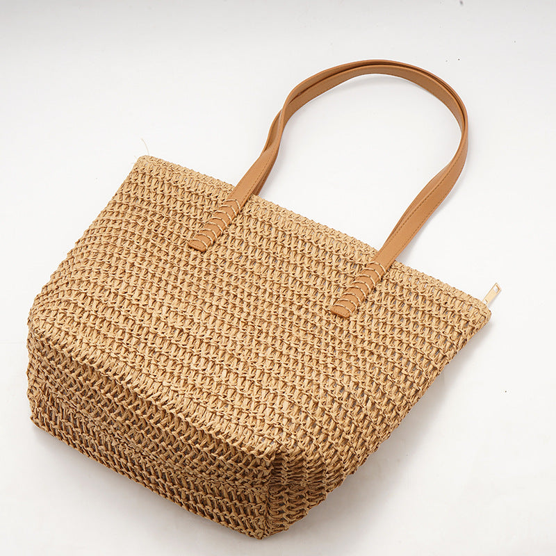 Summer Vacation Style Woven Large Capacity Handbags