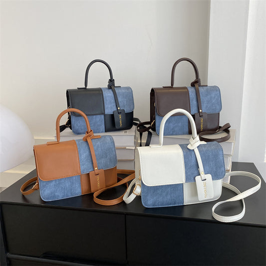 Women's Color Contrast Simple Autumn Tide Handbags