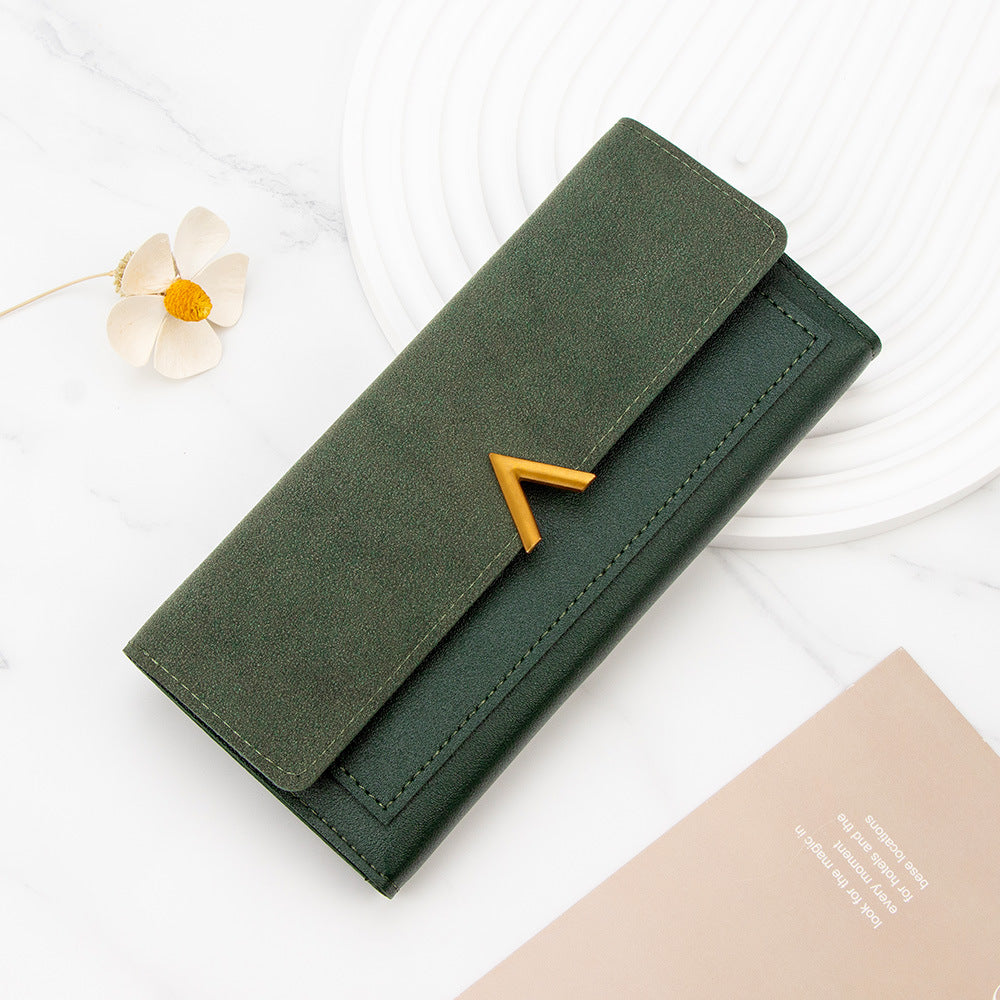 Women's Korean Long Word Three-fold Change Ladies Wallet