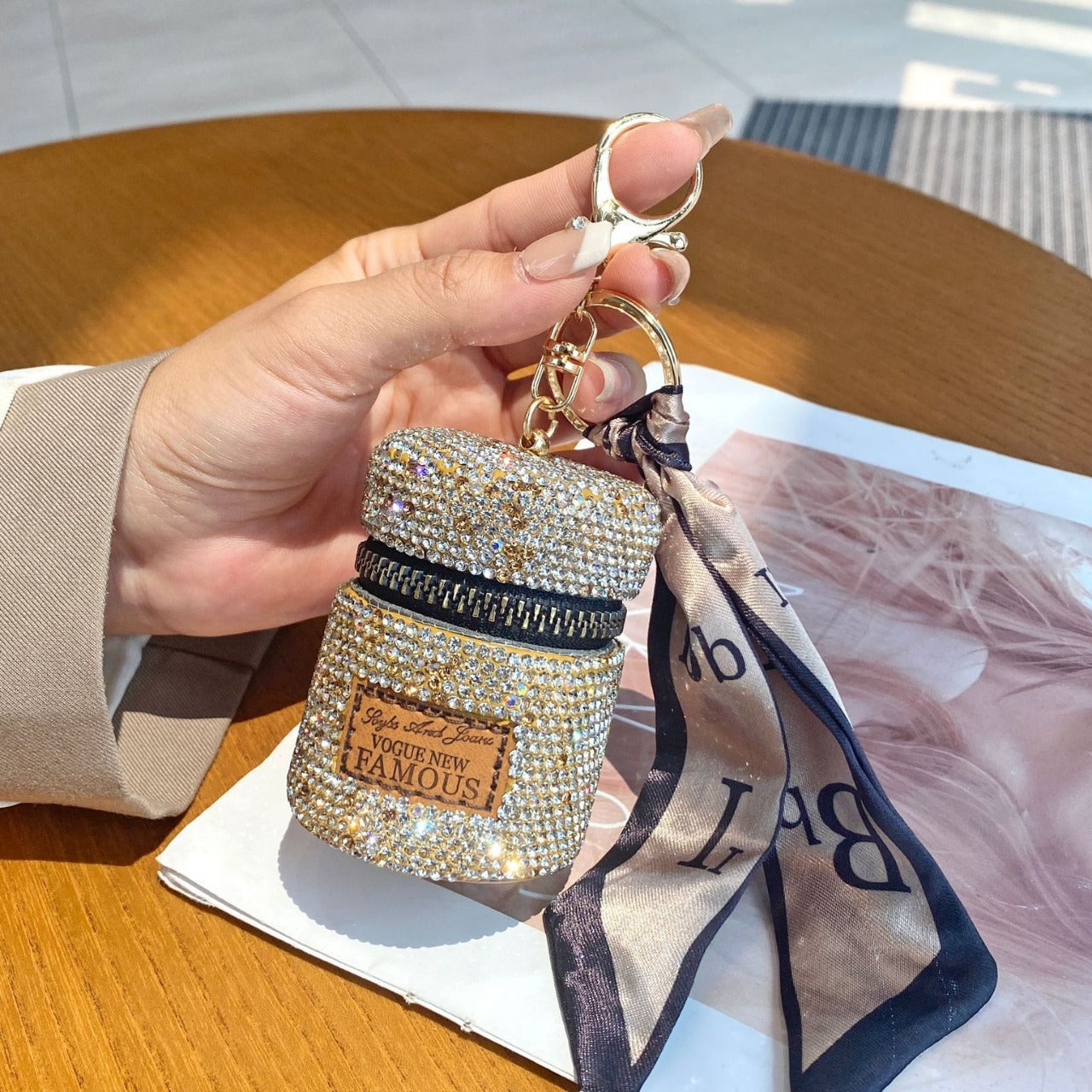 Mini Full Diamond Advanced Sense Earphone Classic Coin Purses