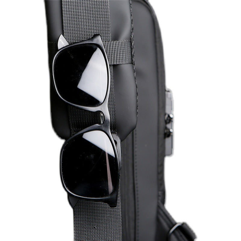 Men's Durable Charming Cool Motorcycle Password Men's Chest Bags