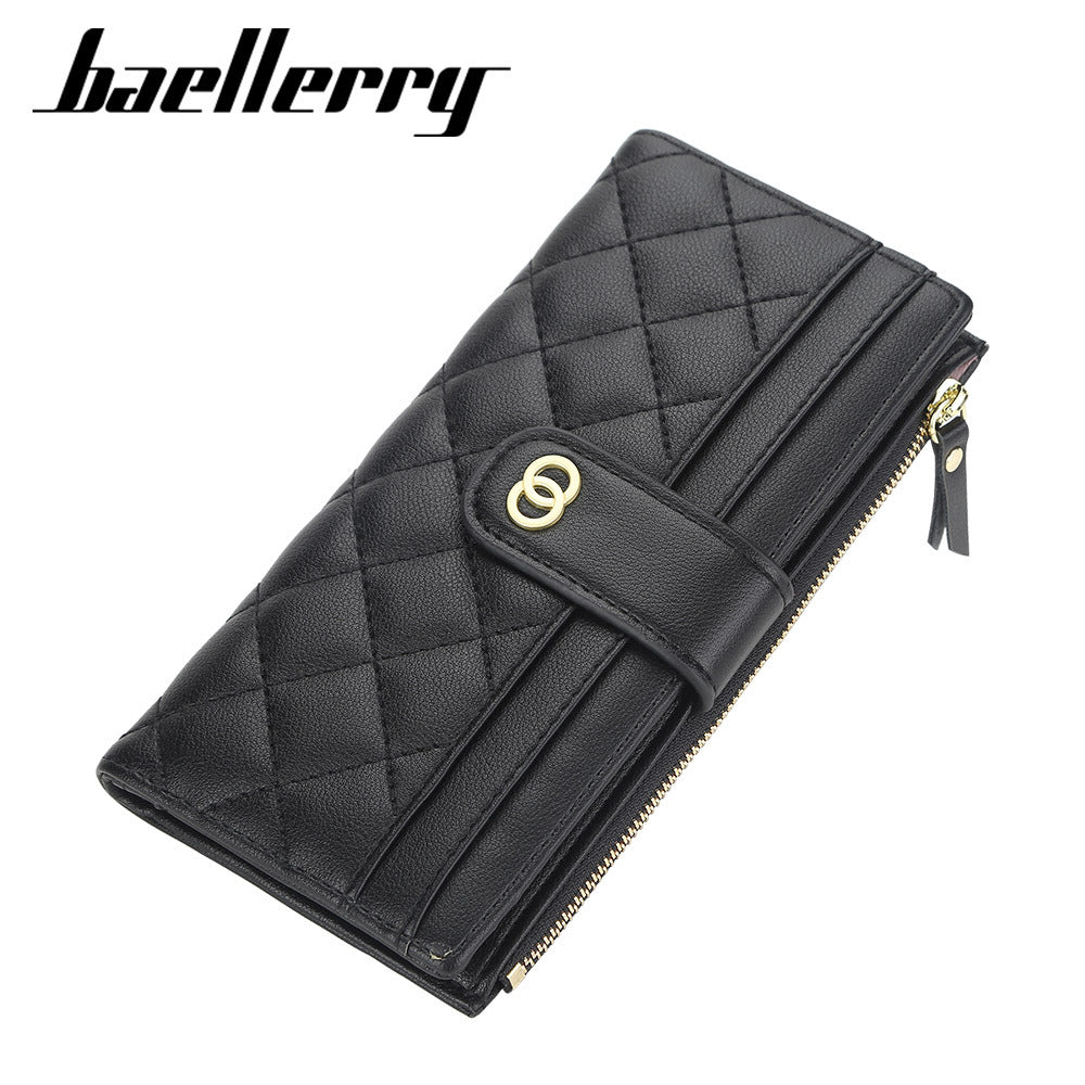 Women's Korean Style Embroidered Zipper Hasp Clutch Bags