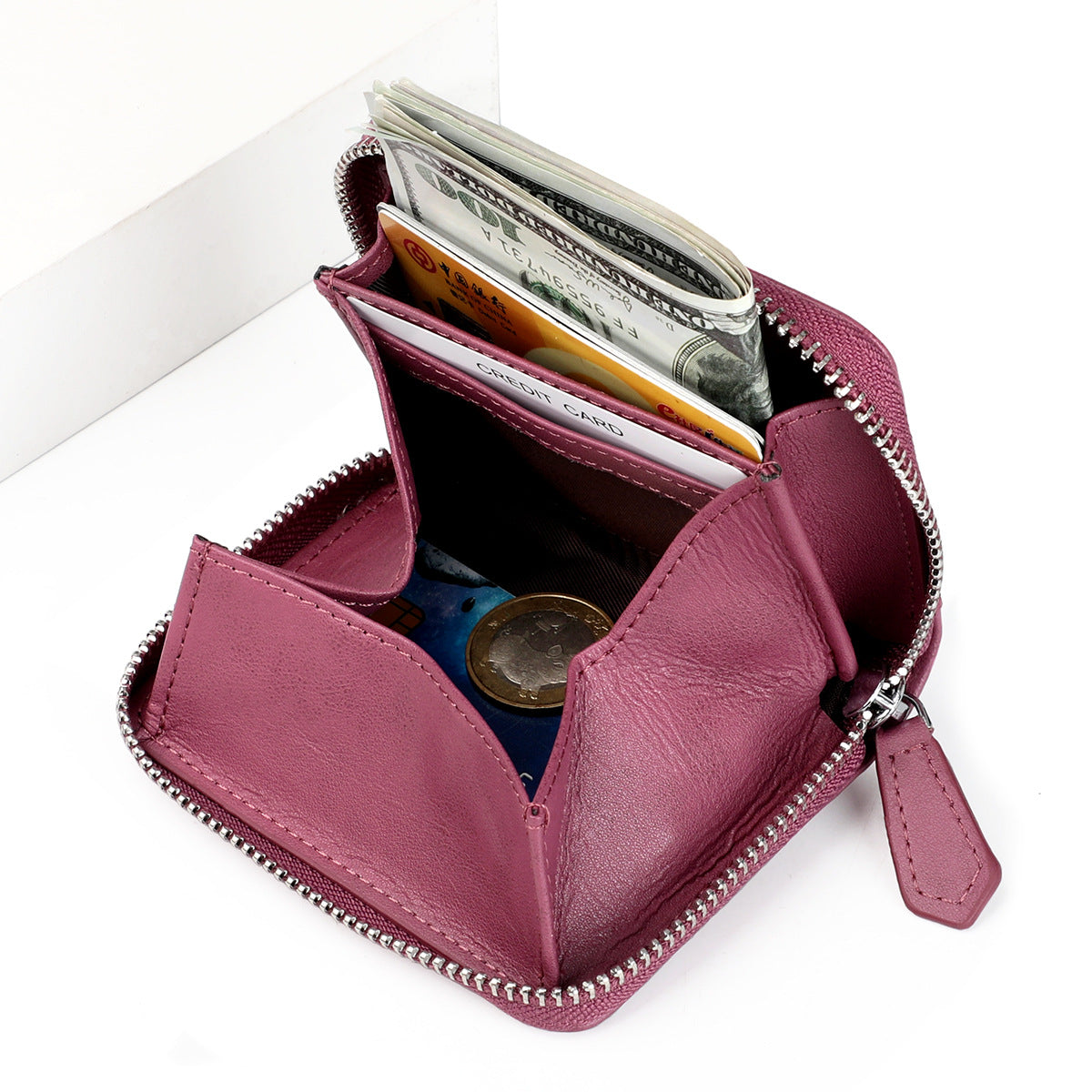 Men's Elegant Beautiful Zipper Swiping Storage Purses