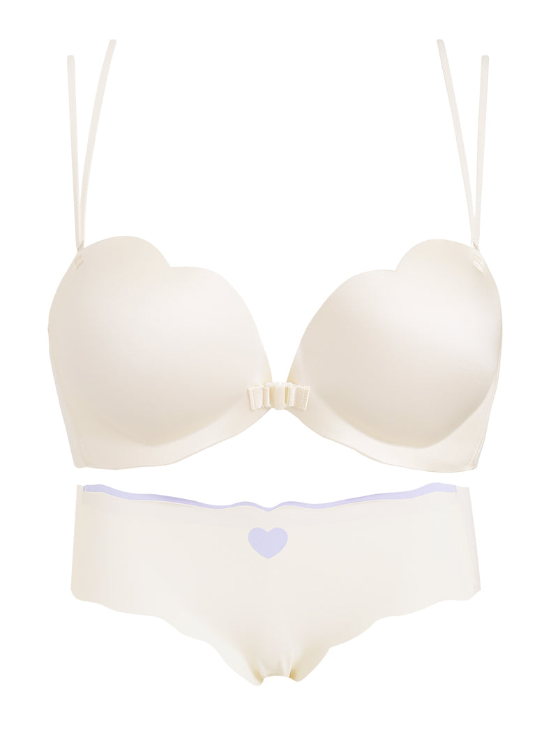 Women's Button Underwear Wireless Small Big Seamless Butterfly Lingerie Sets