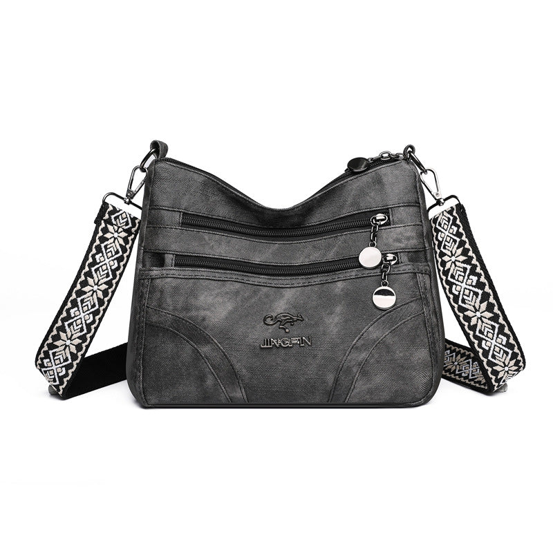 Women's Fashion Large Capacity Soft Leather Textured Women's Messenger Bag