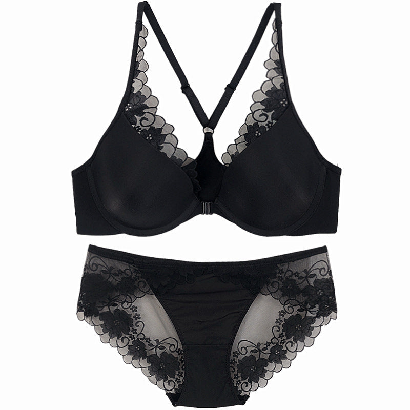 Glossy Buckled Front Shaped Back Big Chest Bras
