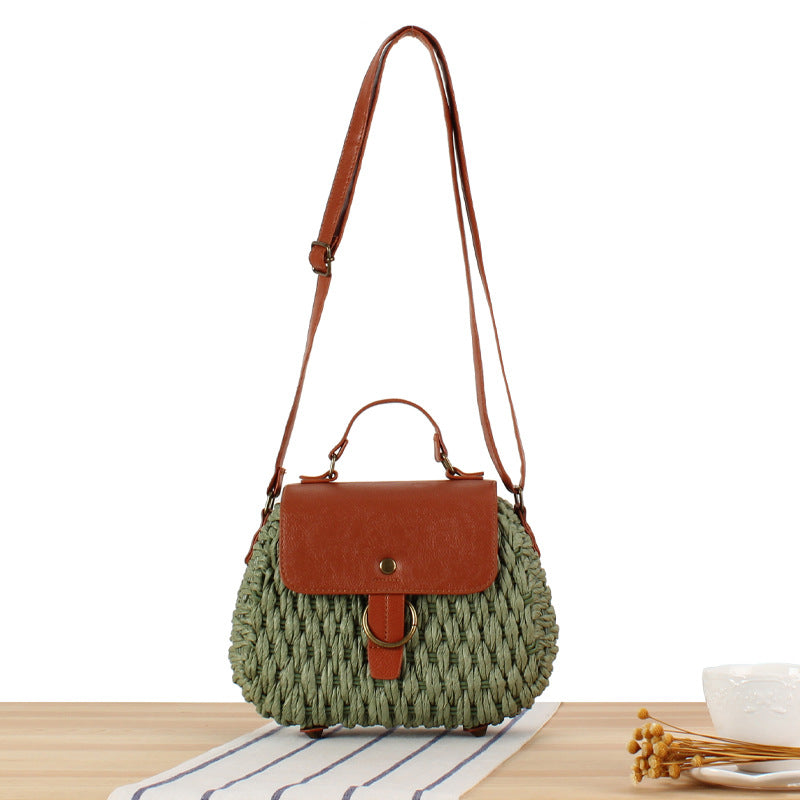 Retro Style Mori Summer Beach Straw Crossbody Bags