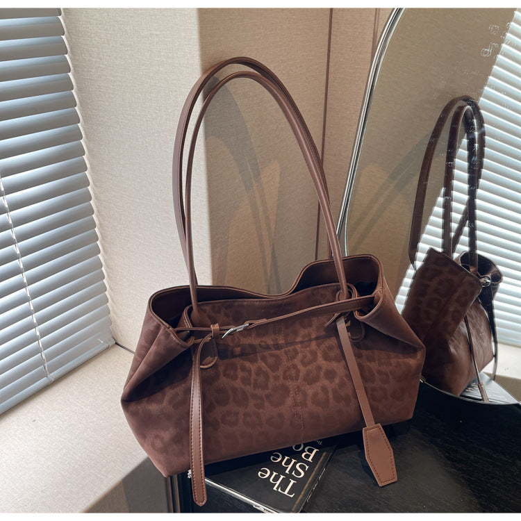 Capacity Leopard Print Beautiful Fashion Retro Simple Bags