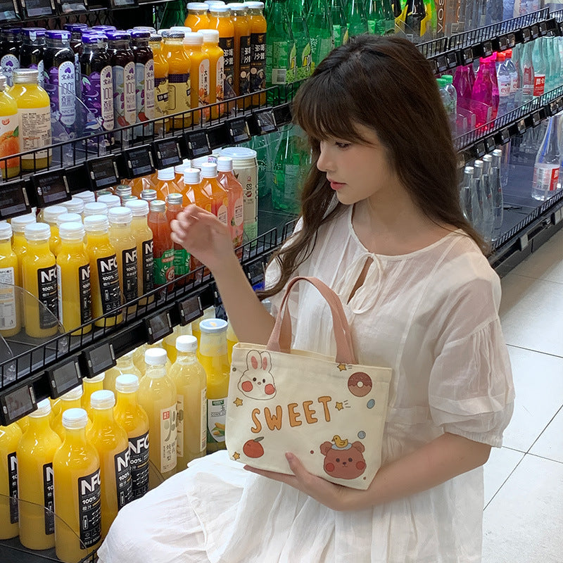 Women's Canvas Cartoon Cabs Korean Style Bags