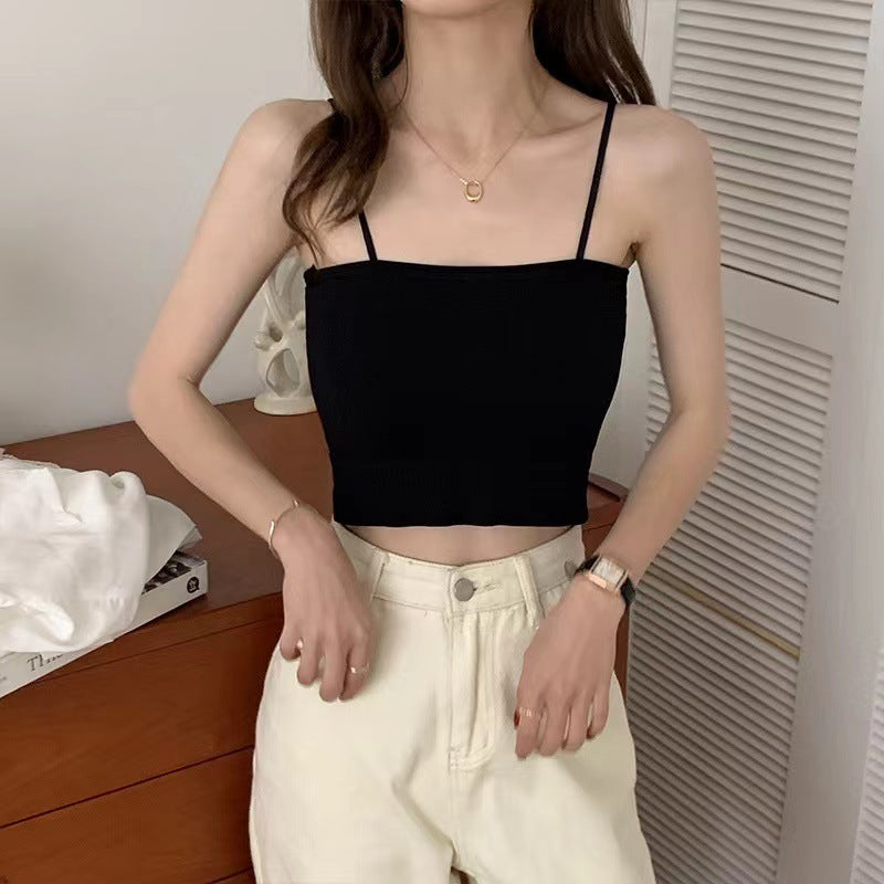 Beautiful Back Thread Tube Top Outer Tanks Camis