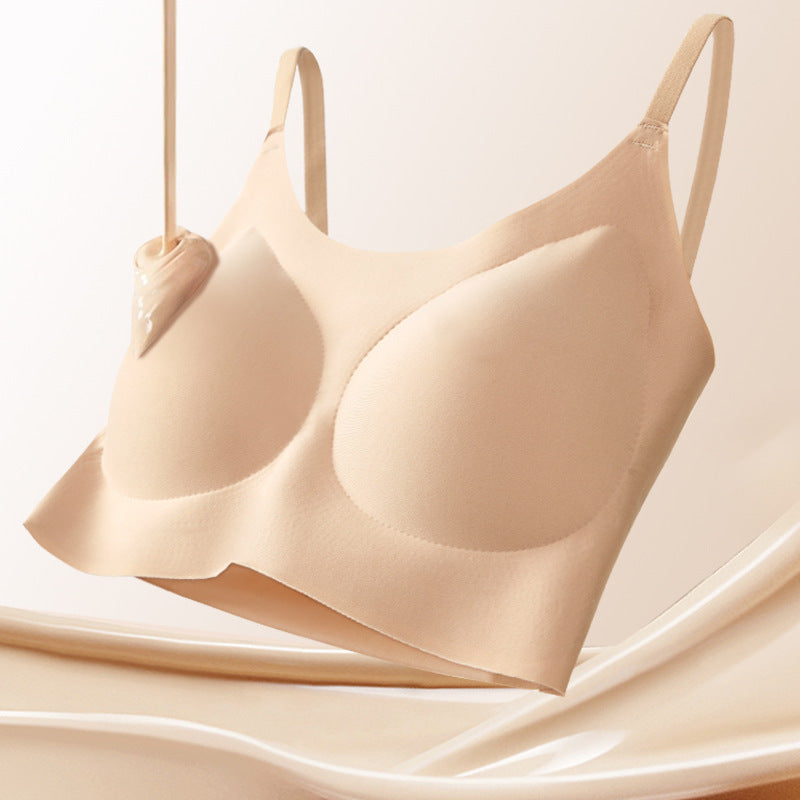 Women's Seamless Underwear Wireless Big Chest Show Everyday Bras