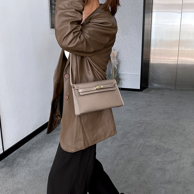 Women's Fashion Sheep Pattern Underarm Kelly Genuine Women's Shoulder Bag