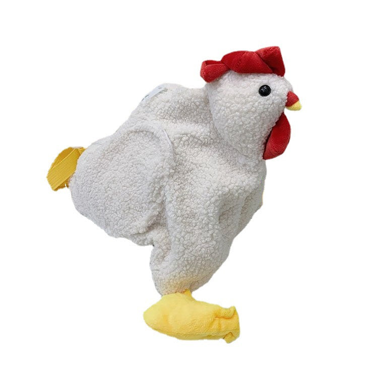 Women's Cute Plush Teenage Creative Cock Personality Crossbody Bags