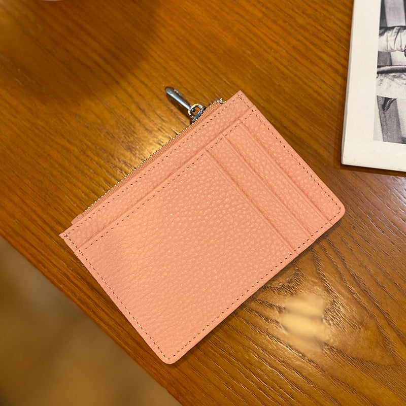 Large Capacity Multiple Slots Unisex Korean Genuine Card Holder