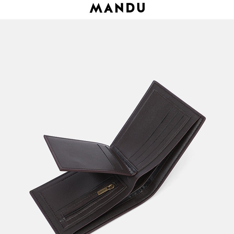 Men's Innovative Twill Short Swiping Multifunctional Men's Wallets