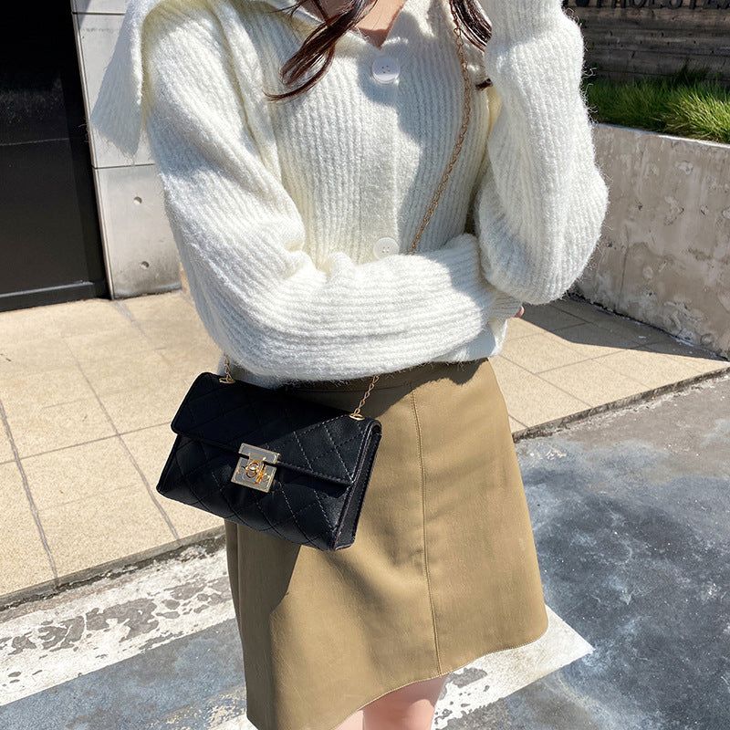 Diamond Korean Style Embroidered Chain Female Women's Shoulder Bag