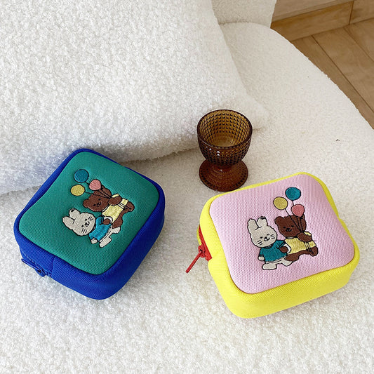 Trendy Cartoon Storage Size Cute Earphone Cosmetic Bags