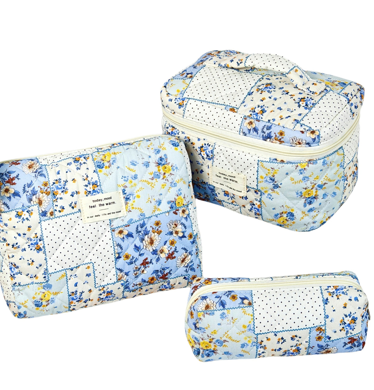 Large Capacity Portable Floral Cosmetics Storage Cosmetic Bags