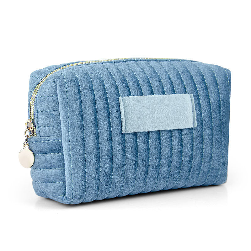 Striped Wash Veet Clutch Quilted Flannelette Bags