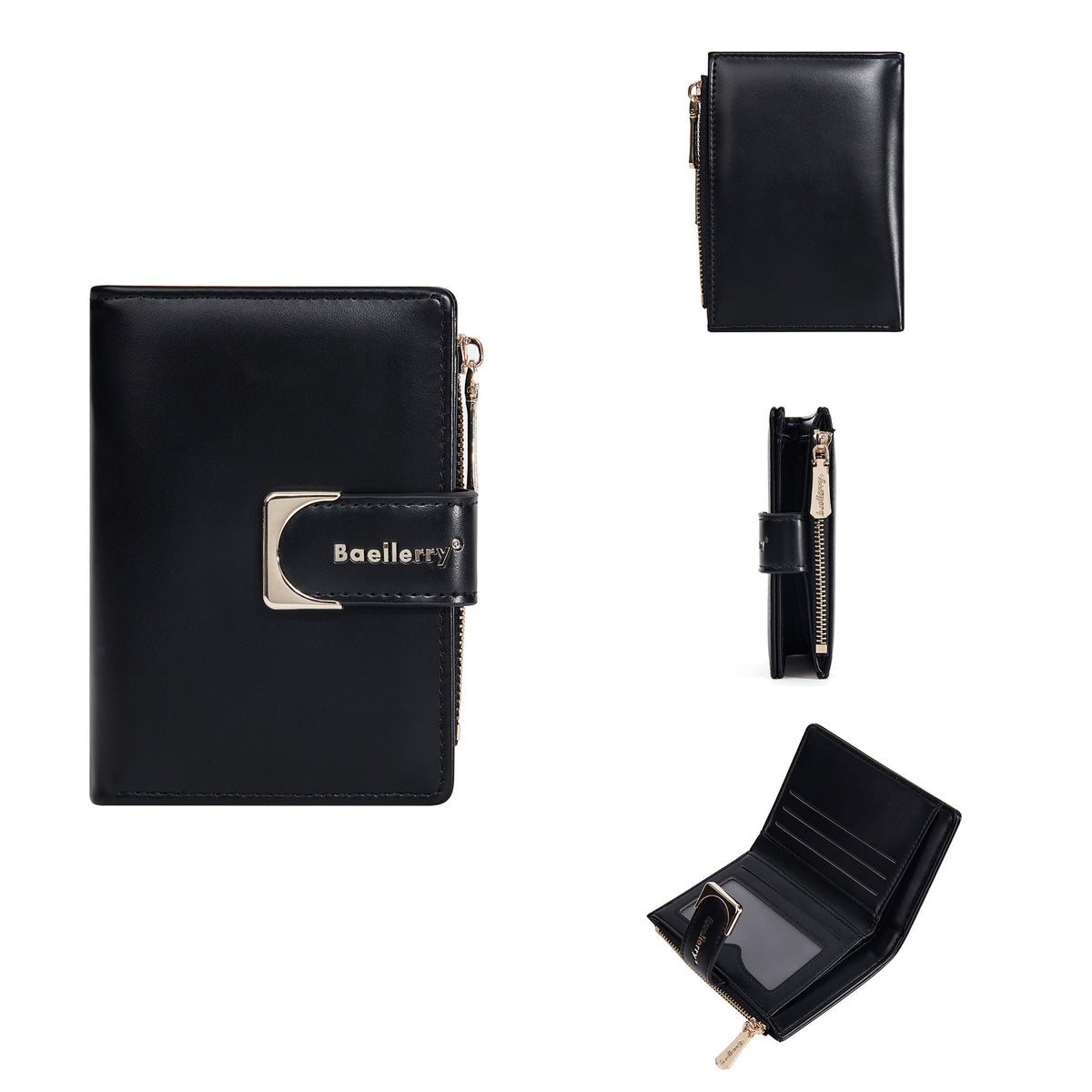 Women's Short Niche Zipper Two-fold Fashion Purses