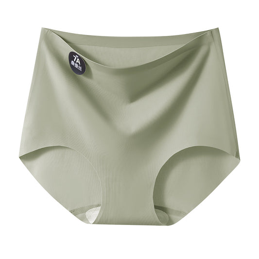 Women's Silk Yoga High Waist Antibacterial Crotch Panties
