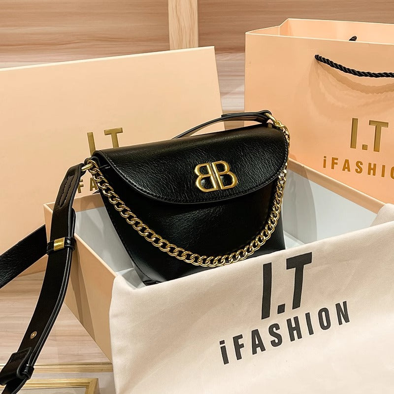 Design Fashionable Black Texture High-grade Lightweight Bags