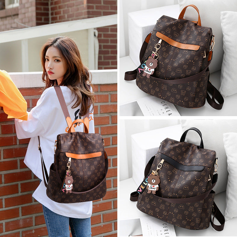 Women's Fashionable Korean Style Fashion Female Soft Backpacks