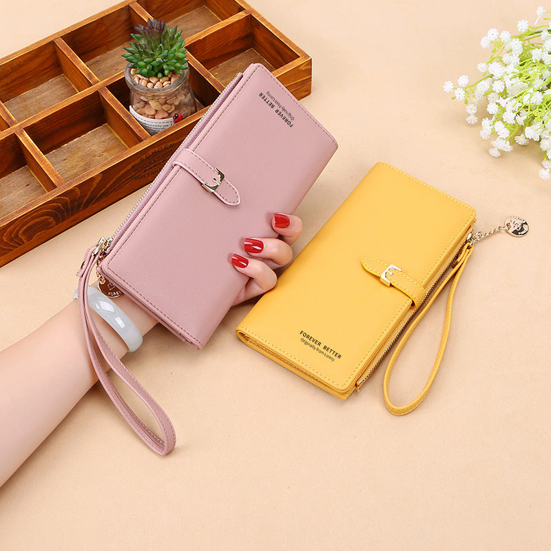 Women's Korean Solid Color Large Capacity Wrist Handbags