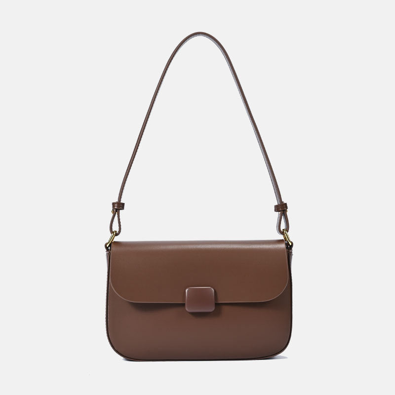Women's High-grade Genuine Leather Versatile Fashion Tofu Women's Messenger Bag