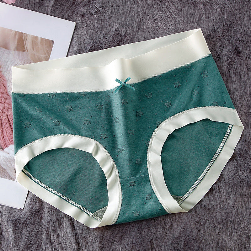 Women's Purified Cotton Underwear Briefs Comfortable Jacquard Panties