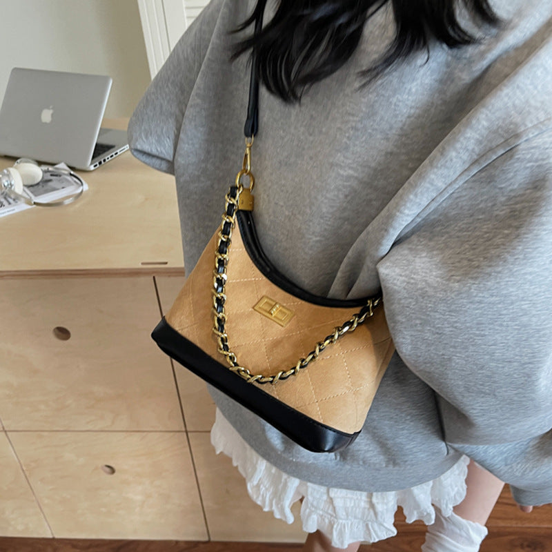 Women's Summer Fashion High-grade Rhombus Chain Underarm Women's Messenger Bag
