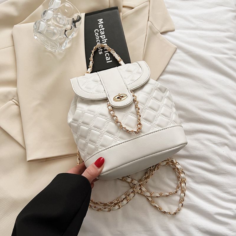 Korean Version Of Style Female Rhombus Backpacks