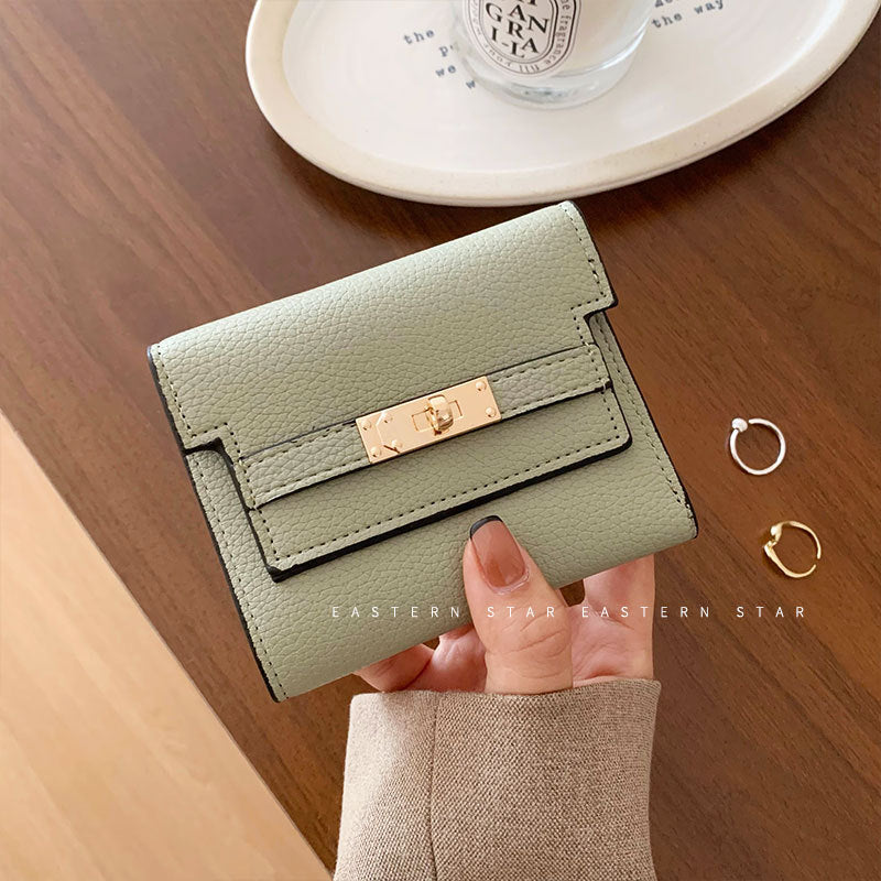 Women's Female Simple Korean Style Short Three Ladies Wallets