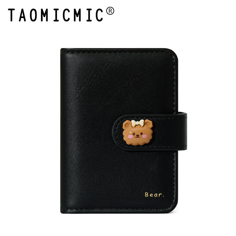 Cute Short Loose-leaf Mini Portable Large Card Holder