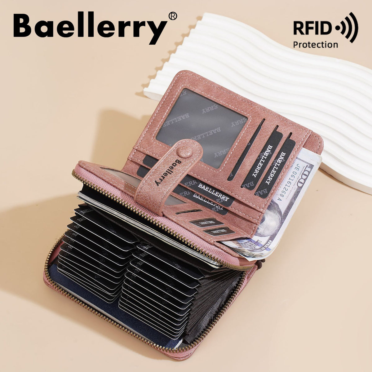 Women's High-grade Retro Organ Style Fashion Zip Ladies Wallet