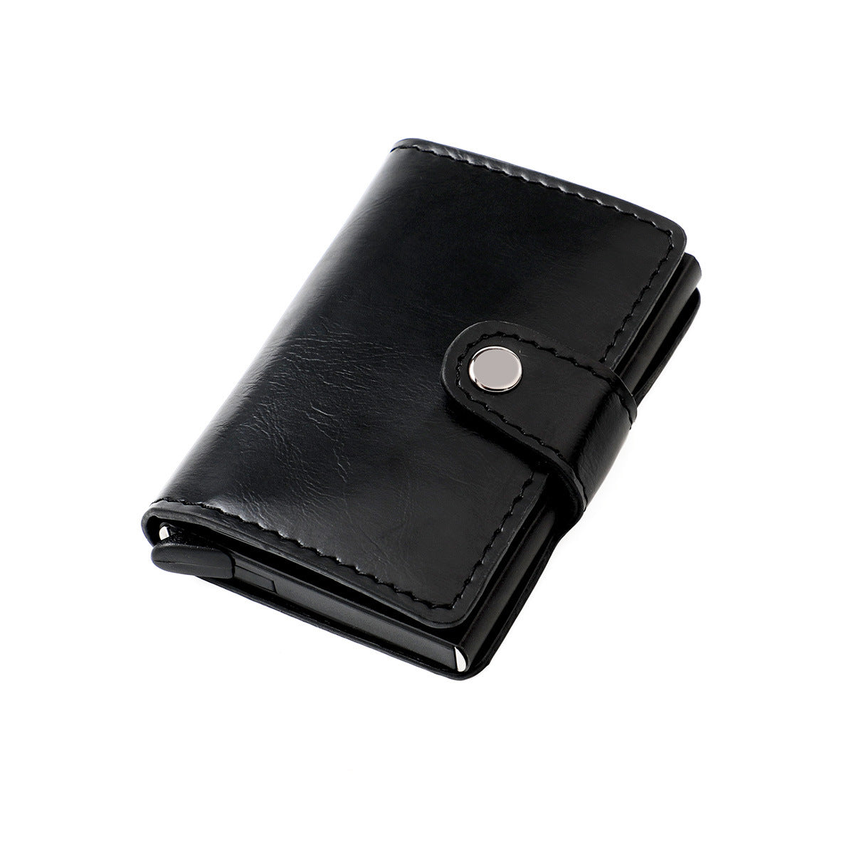 Men's Box Shielded Swiping Slim Credit Alloy Card Holder
