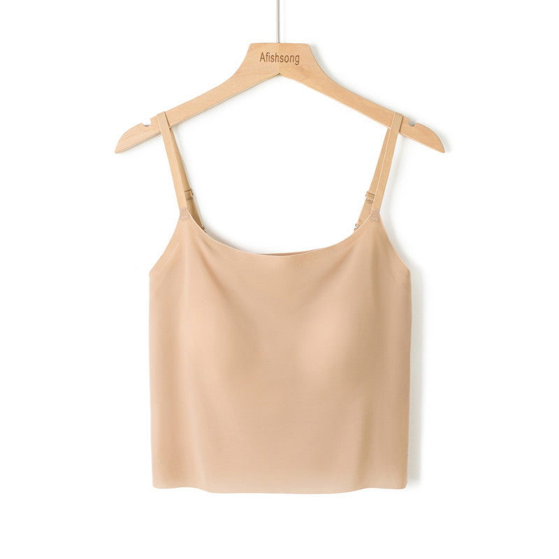 Women's Top Vest With Chest Pad Adjustable Shoulder Strap Bras