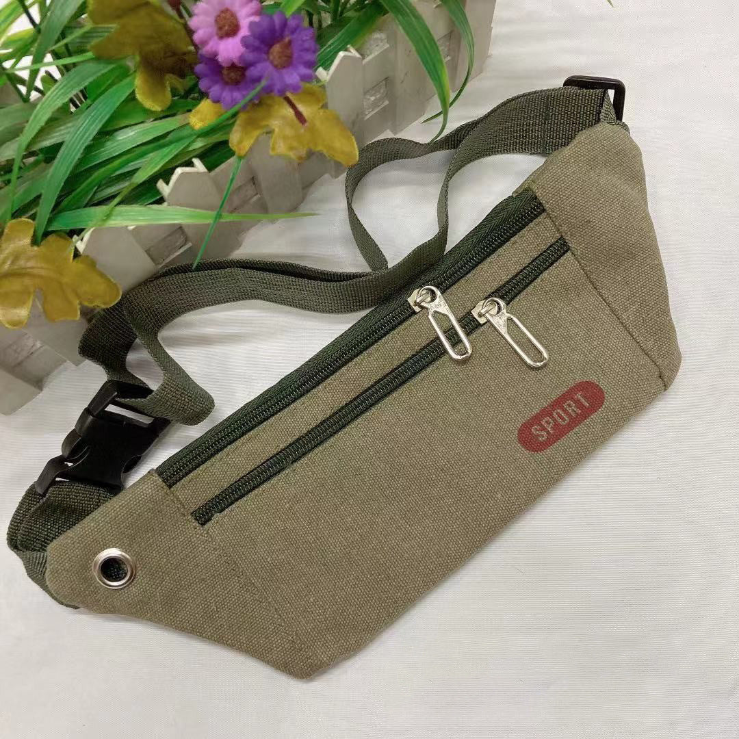 Men's Canvas Mobile Sport Climbing Running Pouch Men's Waist Packs