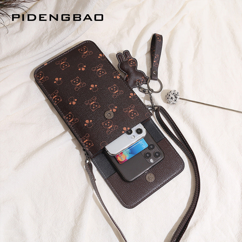 Mini Female Bear Pattern Change Packet Phone Bags