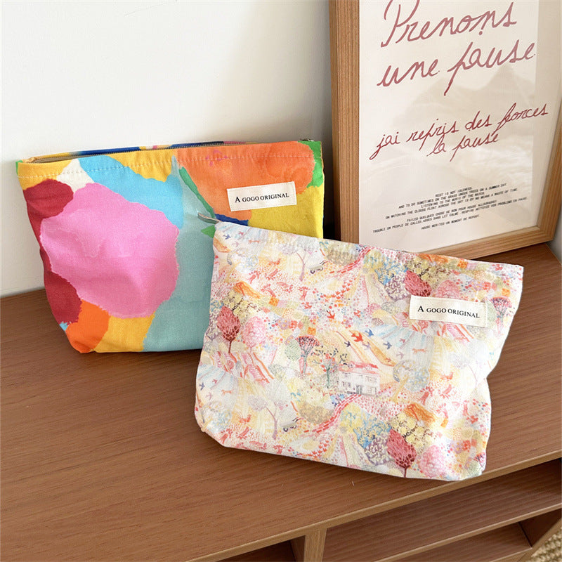Fresh Oil Painting Printing Gentle Large Capacity Bags