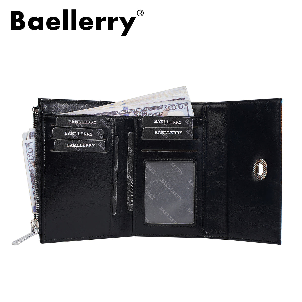 Women's Three-fold Exquisite Short Multiple Slots High-grade Ladies Wallet