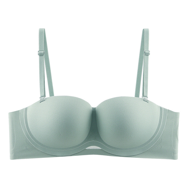 Beautiful Back Little Poly Egg Strapless Half Cup Everyday Bras