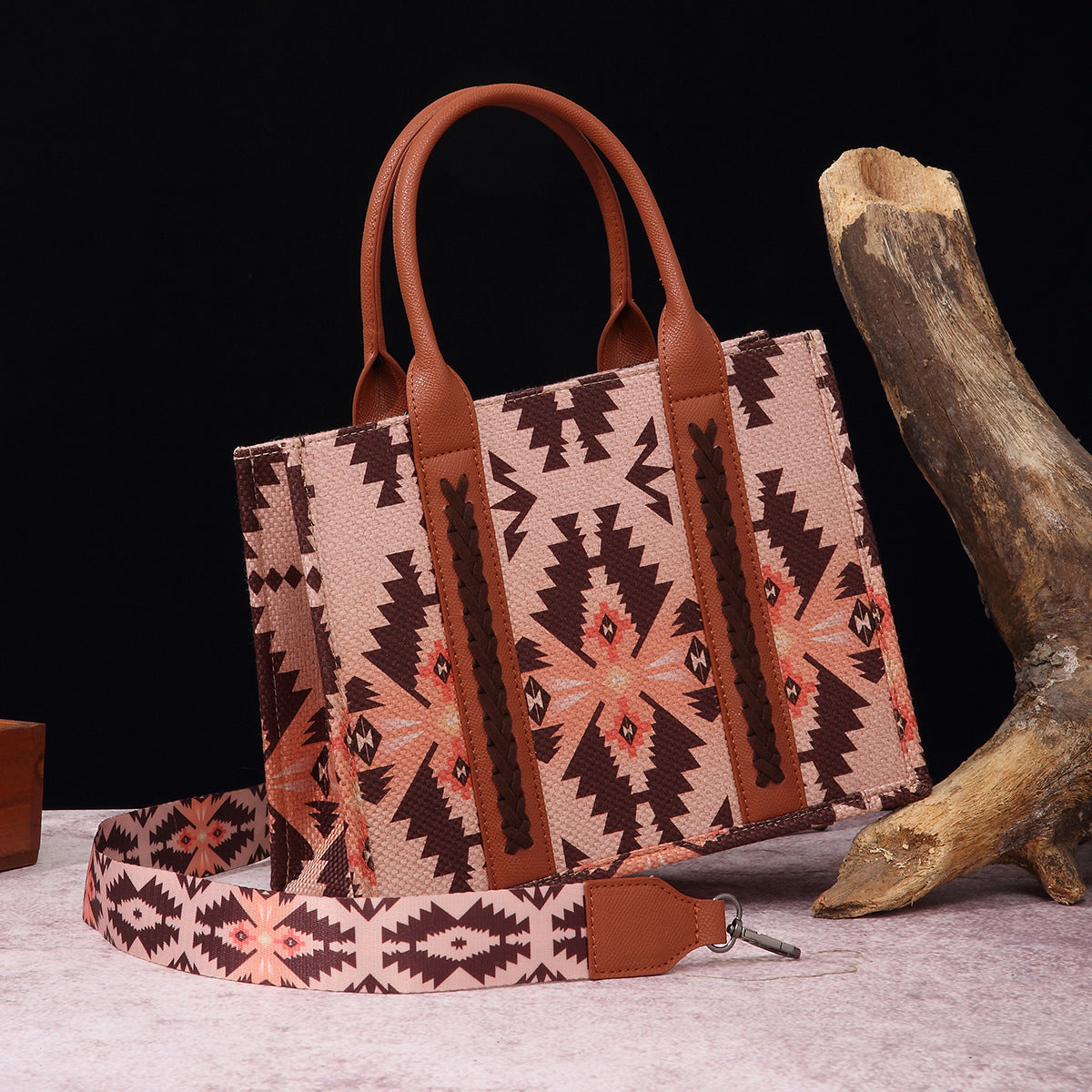 Women's Vintage Cotton Linen Printed Western One Crossbody Bags