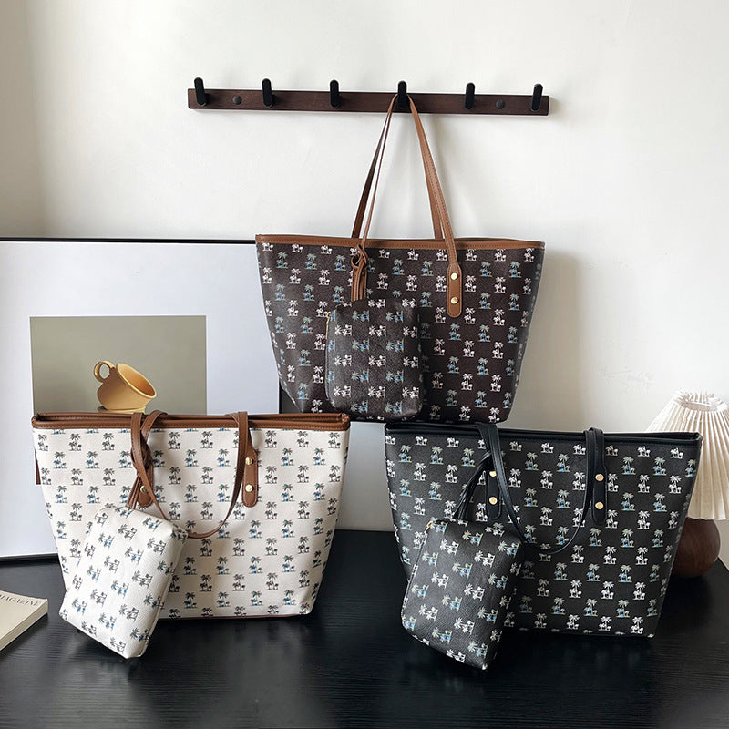 Women's Printed Large Capacity Two-piece Set Simple Western Bags