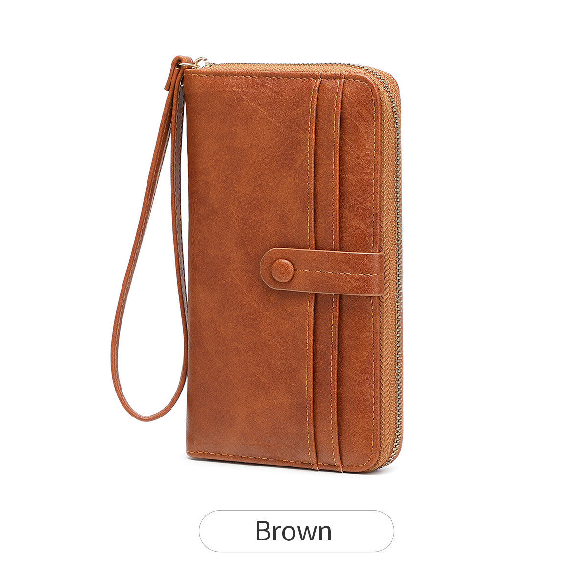 Women's Retro Large Capacity Zipper Long Organ Ladies Wallet
