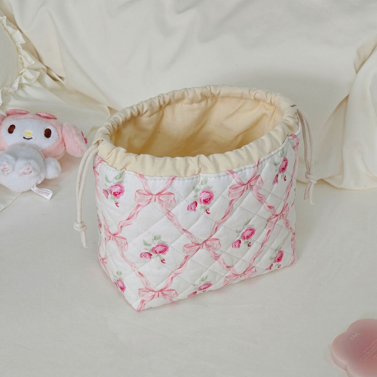 Large Capacity Polyester Drawstring Portable Cosmetics Cosmetic Bags